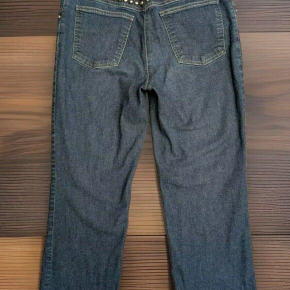Dolce & Gabbana Womens Studded Crop Blue Jeans Vintage Size Italy 40 (28 x 20) - Picture 2 of 14
